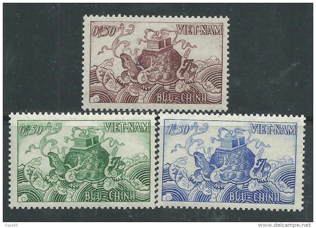 Vietnam Du Sud N° 29 / 31 X Tortue  Les 3 Valeurs Trace De Charnière Sinon TB - Viêt-Nam