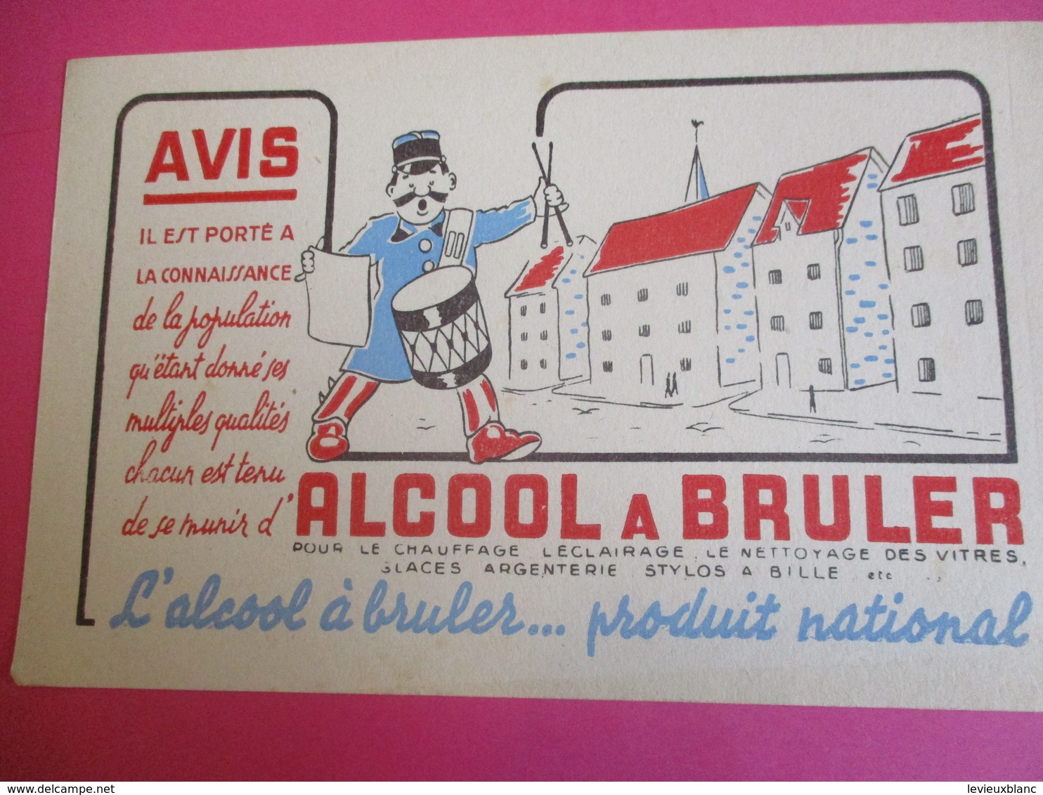 Buvard/ Produit D'entretien/ Alcool à Brûler/ Produit National / Il Est Porté à La Connaissance /Vers 1945-1960   BUV361 - Produits Ménagers