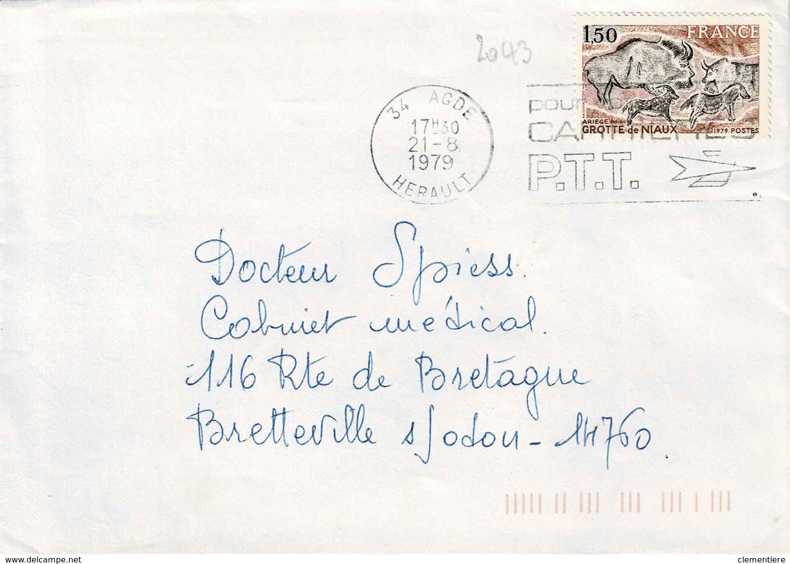 TP N° 2043 Seul Sur Enveloppe De Agde - 1961-....