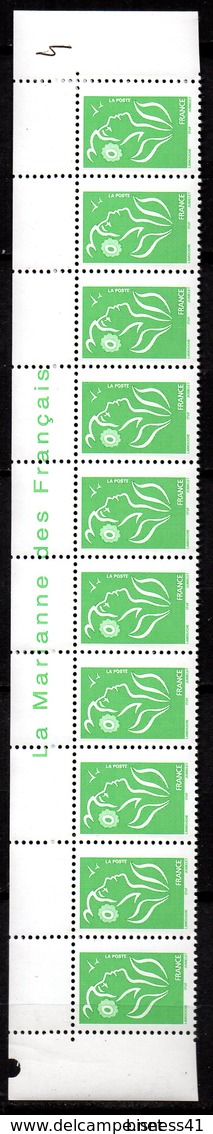 Col12 France Variété Marianne Lamouche  N° 3733 A / 3715 Sans Pho Tenant A Bande A Gauche Neuf XX MNH Luxe - Neufs