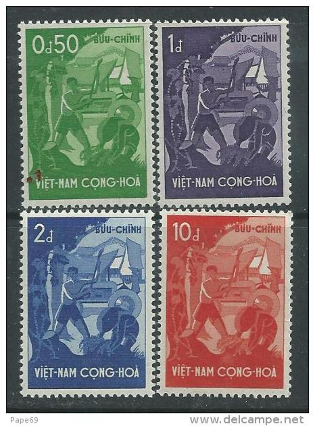 Vietnam Du Sud N° 85 / 88 X Réformes Pour Le Bien-être  Les 4 Valeurs Trace De Charnière Sinon TB - Viêt-Nam