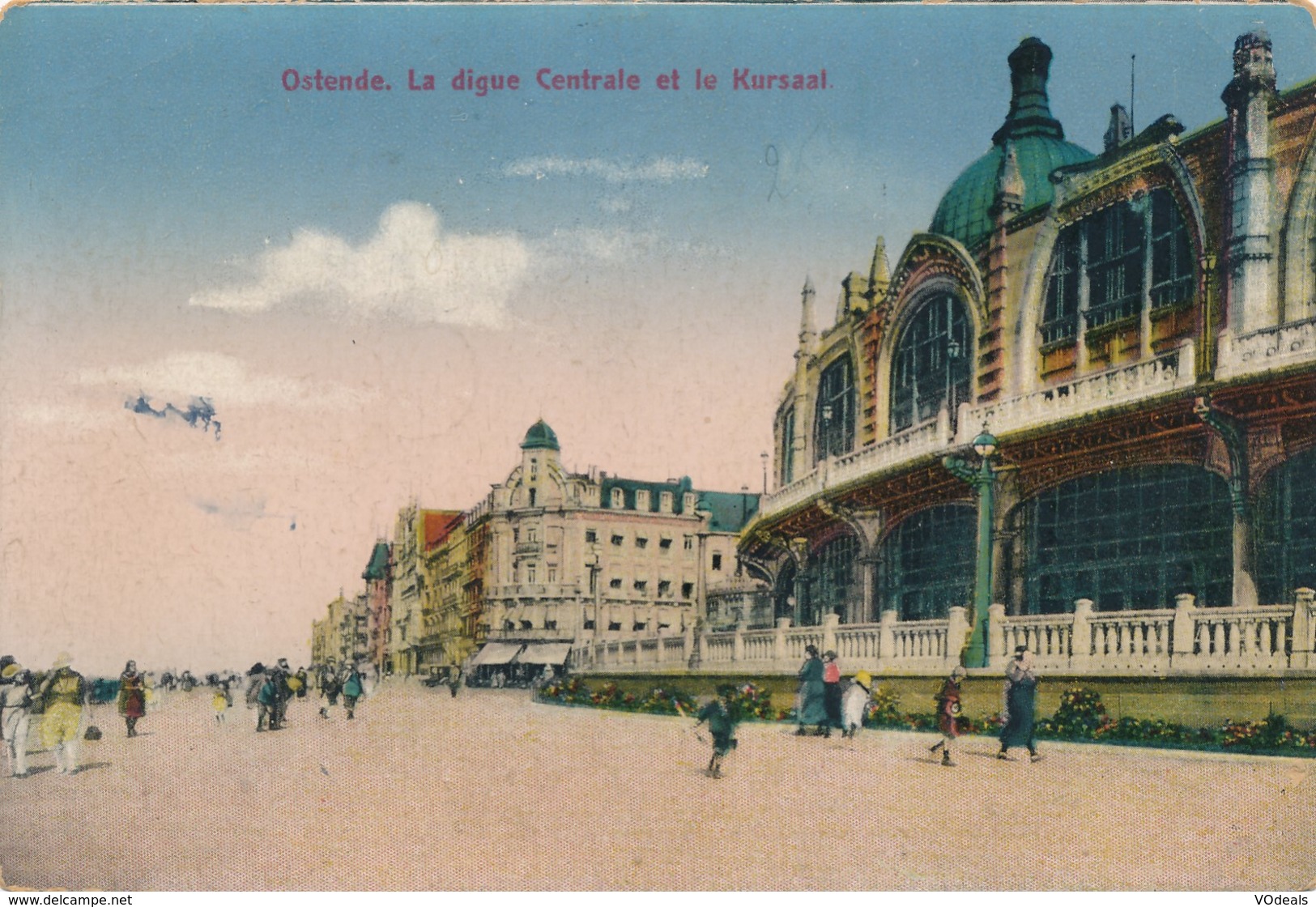 CPA - Belgique - Oostende - Ostende - La Digue Centrale Et Le Kursaal - Oostende