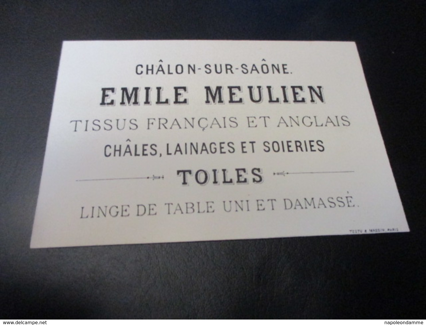 Chromo,Emile Meulien Chalon Sur Saone, - Autres & Non Classés