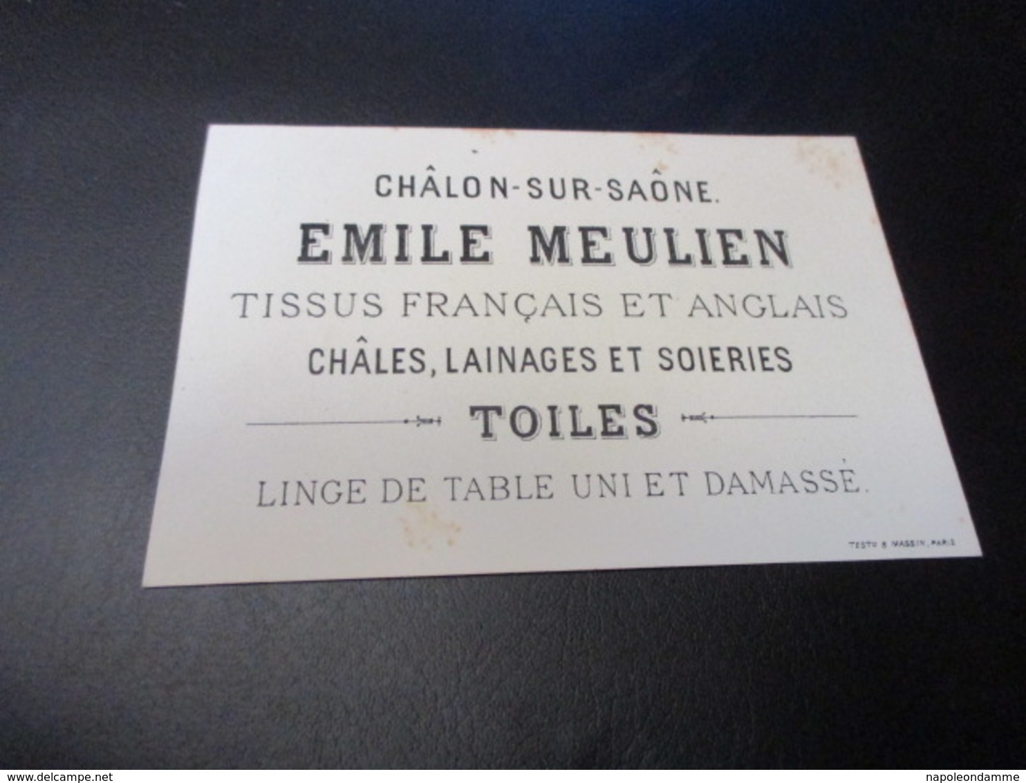 Chromo,Emile Meulien Chalon Sur Saone, - Autres & Non Classés