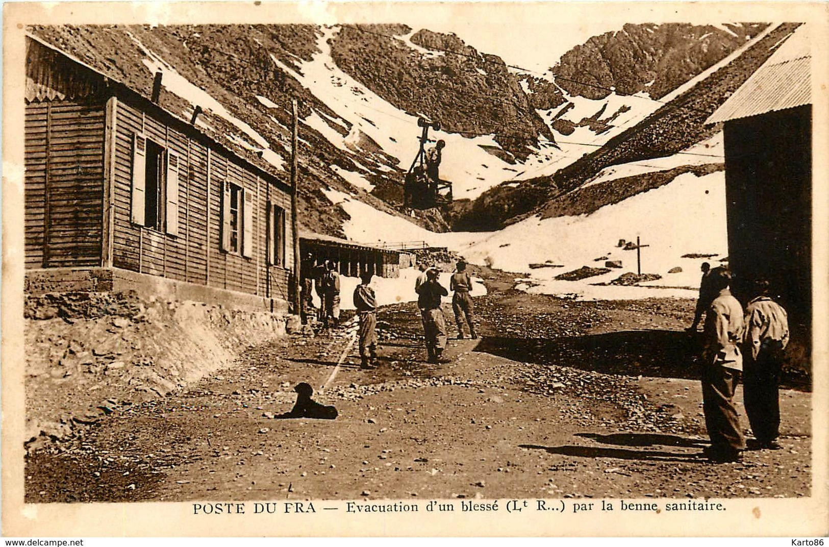 Camp Des Fourches * Poste Du Fra * évacuation D'un Blessé Par La Benne Sanitaire - Altri & Non Classificati