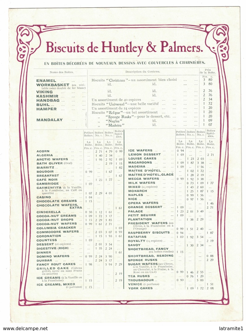 DEPLIANT PUBBLICITARIO HUNTLEY & PALMERS - Pubblicitari