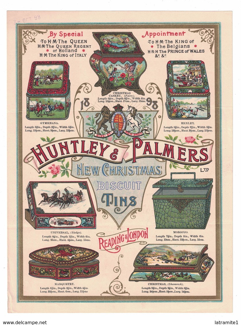 DEPLIANT PUBBLICITARIO HUNTLEY & PALMERS - Werbung