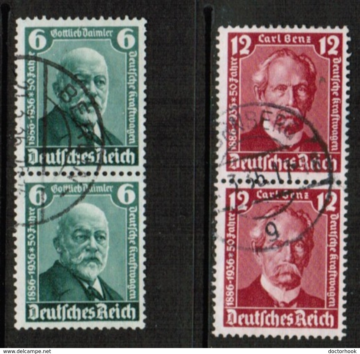 GERMANY  Scott # 470-1 VF USED PAIRS (Stamp Scan # 454) - Used Stamps