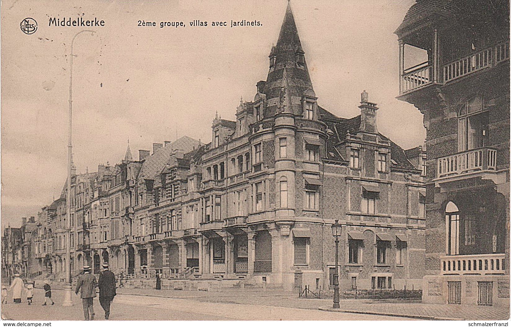 CPA AK Middelkerke 2ème Groupe Villas Avec Jardinets Digue Promenade Plage A Oostende Ostende Nieuwpoort Westende Heist - Middelkerke