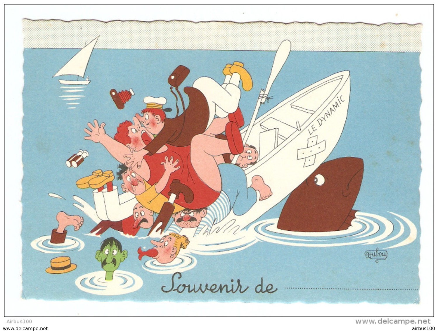 HUMOUR ILLUSTRATEUR DUBOUT SOUVENIR DE - Éd. DU MOULIN 1957 N° 9 A - NON CIRCULÉE - 2 Scans - - Dubout