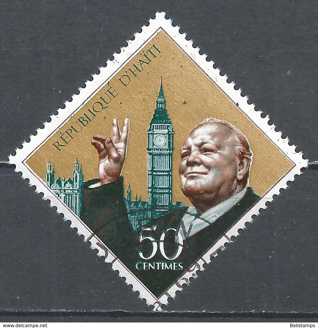 Haiti 1968. Scott #608 (U) Winston Churchill And Big Ben, London - Haïti