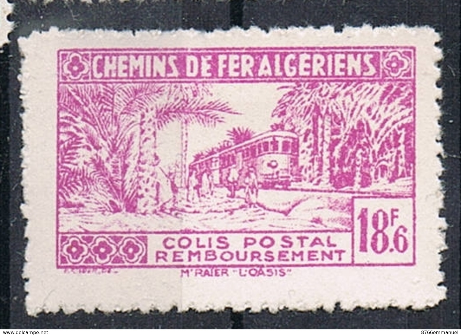 ALGERIE COLIS POSTAL N°157 N*  Variété Sans Surcharge - Colis Postaux