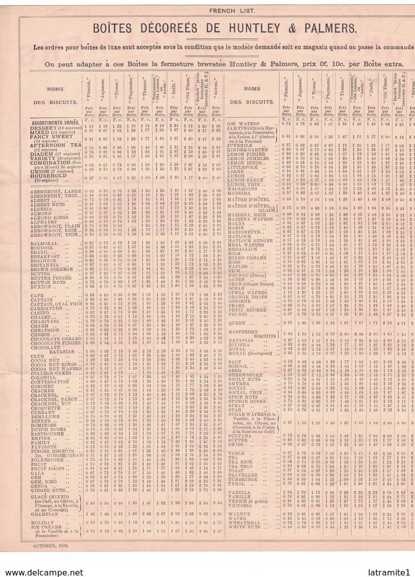 DEPLIANT PUBBLICITARIO HUNTLEY & PALMERS - Advertising