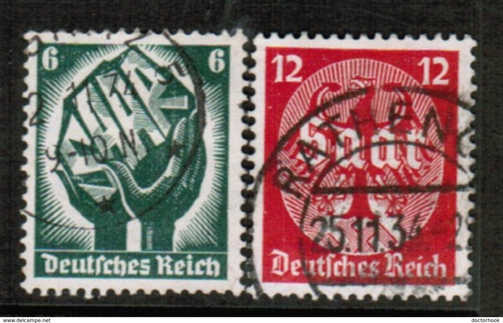 GERMANY  Scott # 444-5 VF USED (Stamp Scan # 454) - Used Stamps