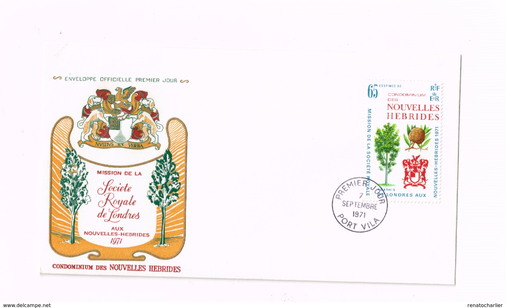 Mission De La Société Royale De Londres Aux Nouvelles-Hébrides. - FDC