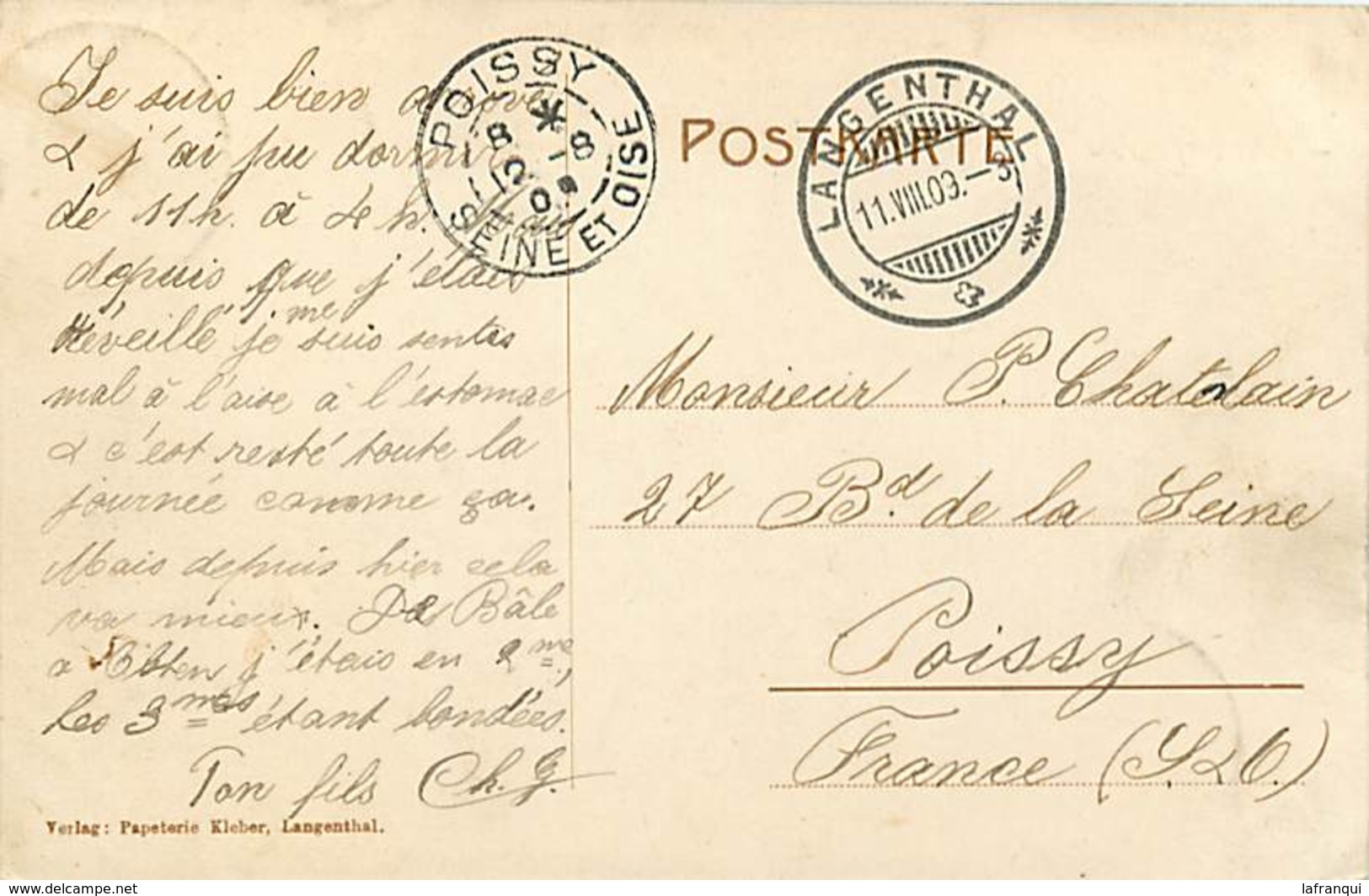 Pays Div- Ref R468-  Suisse - Langenthal - Carte Bon Etat  - - Langenthal