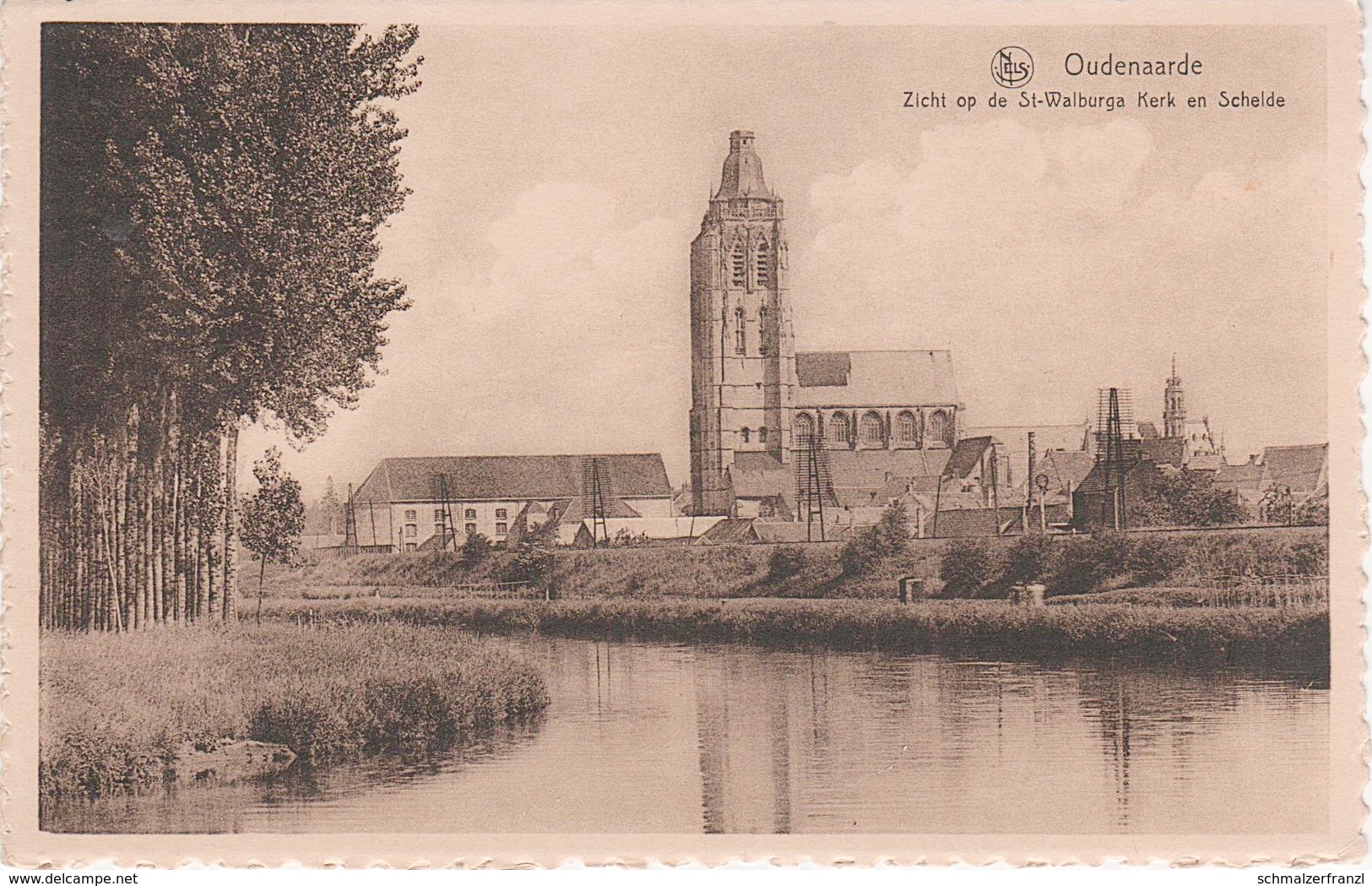 CPA - AK Oudenaarde St Walburga Kerk En Schelde A Renaix Ronse Maarkedal Zingern Lede Korsele Horebeke Waregem Zottegem - Oudenaarde