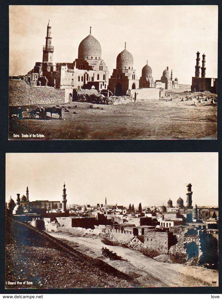 LE CAIRE (Egypte) Magnifique Lot De 5 Cartes Photos Sur La Citée Du Caire - Le Caire