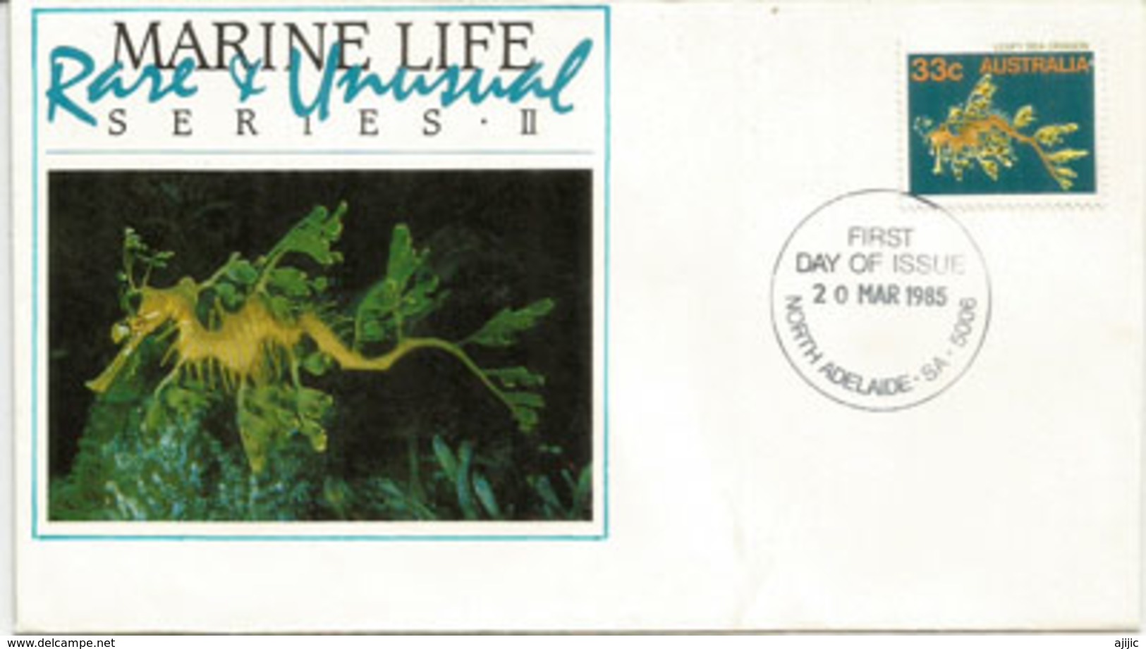 L'hippocampe Feuille (Rare & Unusual Marine Life).  FDC Australie - Poissons