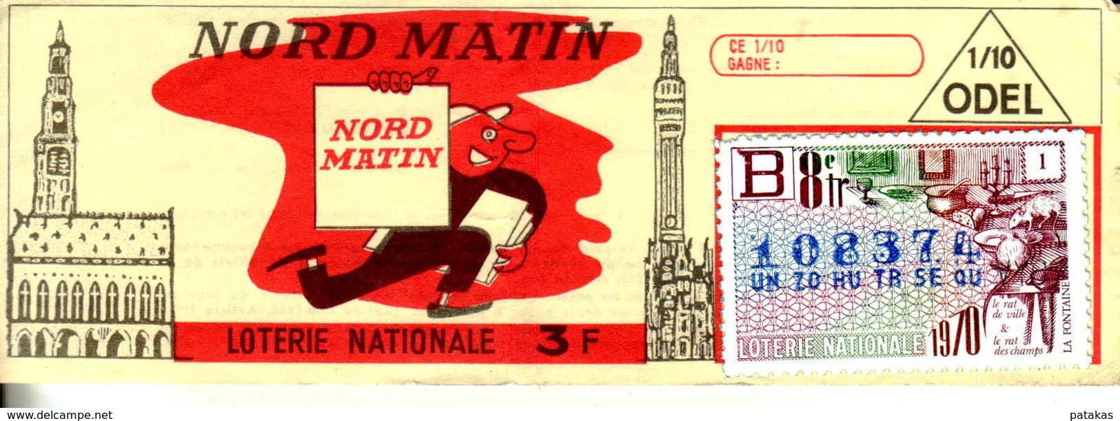 France - 257 - Nord Matin - 8 ème Tranche 1970 - Lottery Tickets