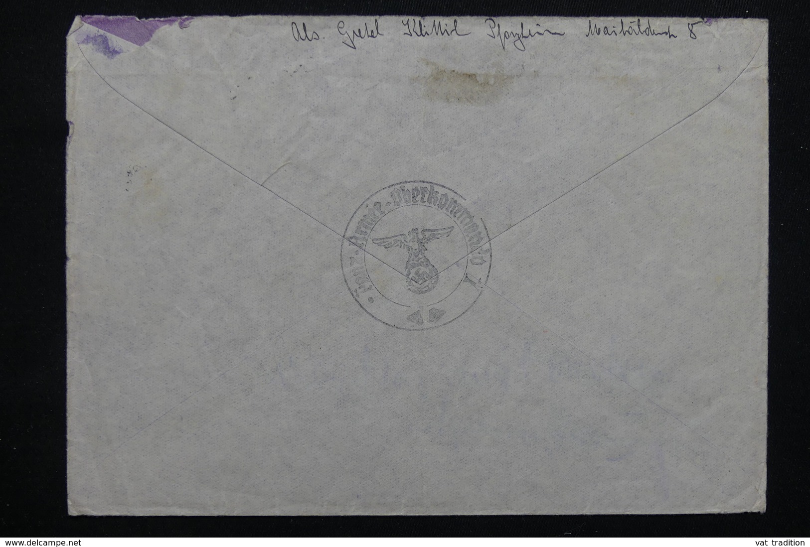 ALLEMAGNE - Enveloppe En Feldpost De Pforzheim Pour Secteur Postal En 1942 , Voir Cachets D 'Armée  - L 23368 - Lettres & Documents