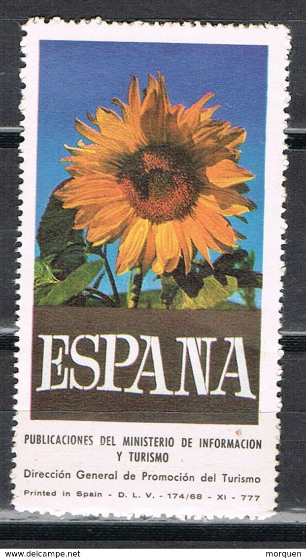 Sello Viñeta Ministerio Informacion Y Turismo España, Poster Label Girasol, Pipas ** - Variedades & Curiosidades