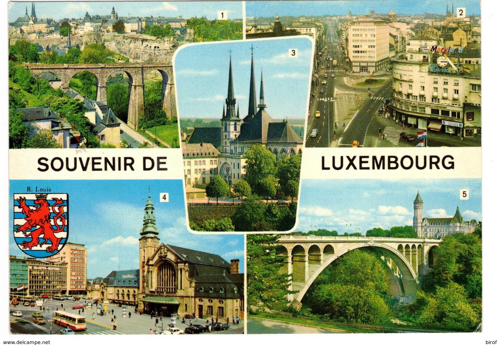 PIU' FOTOGRAMMI - CATTEDRALE - VIA GENERALE - VIA DELLA LIBERTA'  (LUXEMBOURG) - Luxemburgo - Ciudad