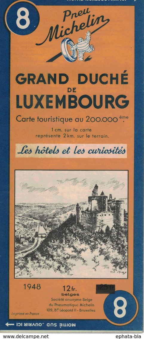 Grand-Duché De Luxembourg. Cartes Michelin. 1948. - Cartes Routières