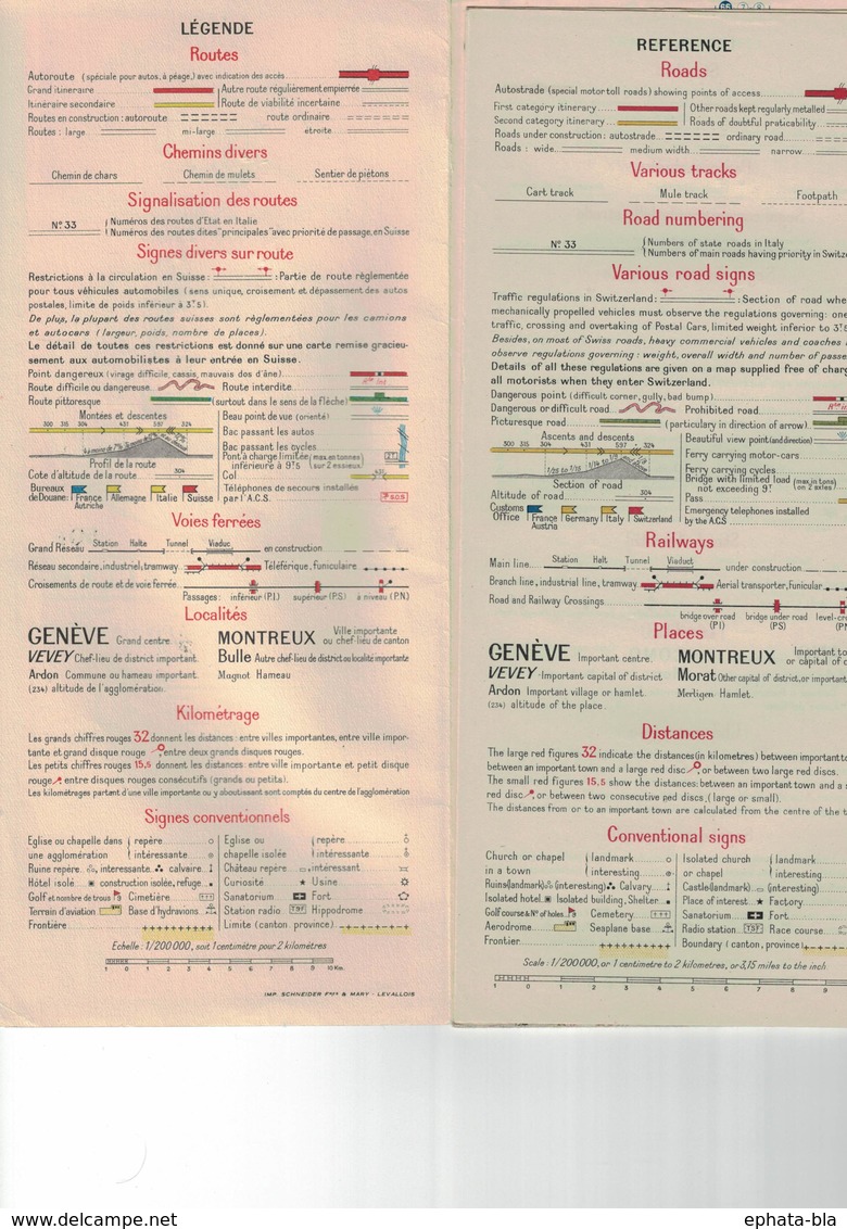 Basel-St Gallen. Cartes Michelin. 1948. - Cartes Routières