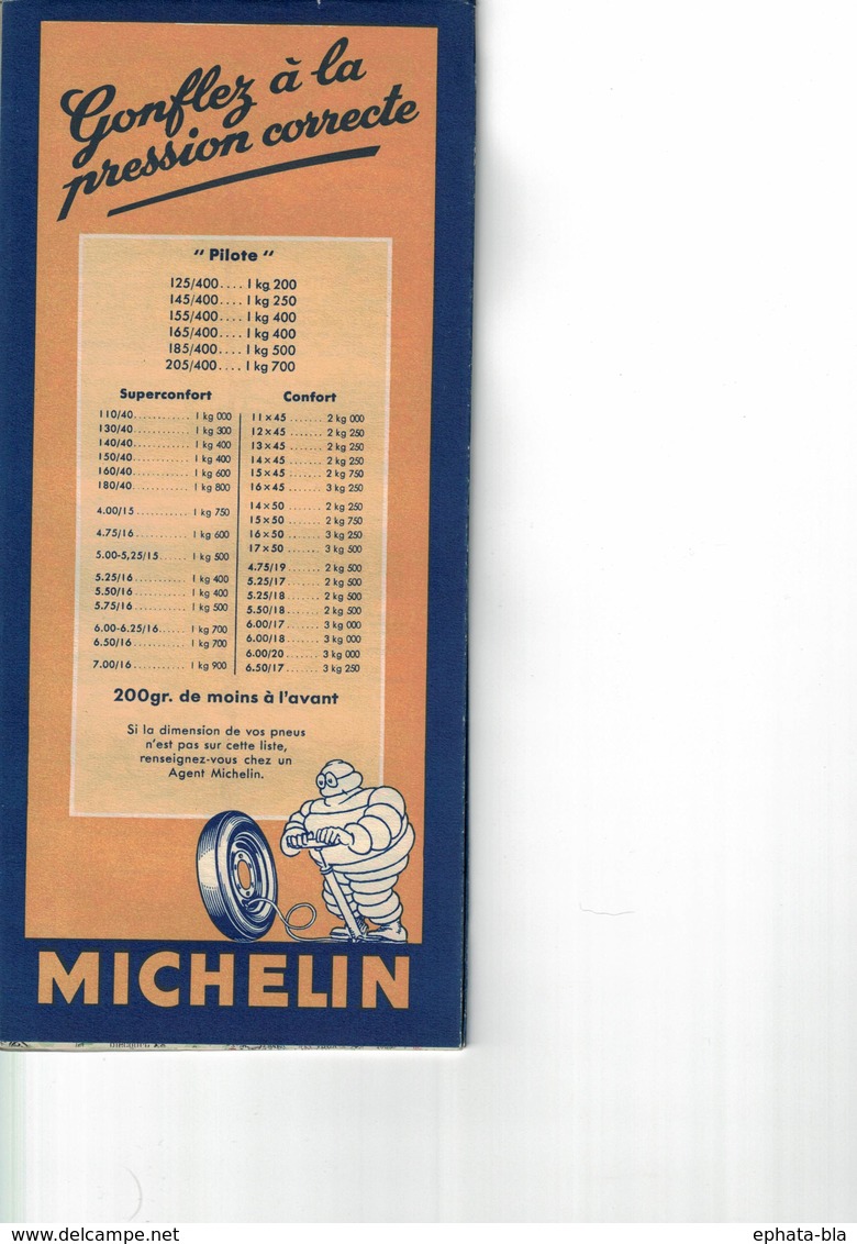 Paris-Chaumont. Cartes Michelin. 1947. - Carte Stradali