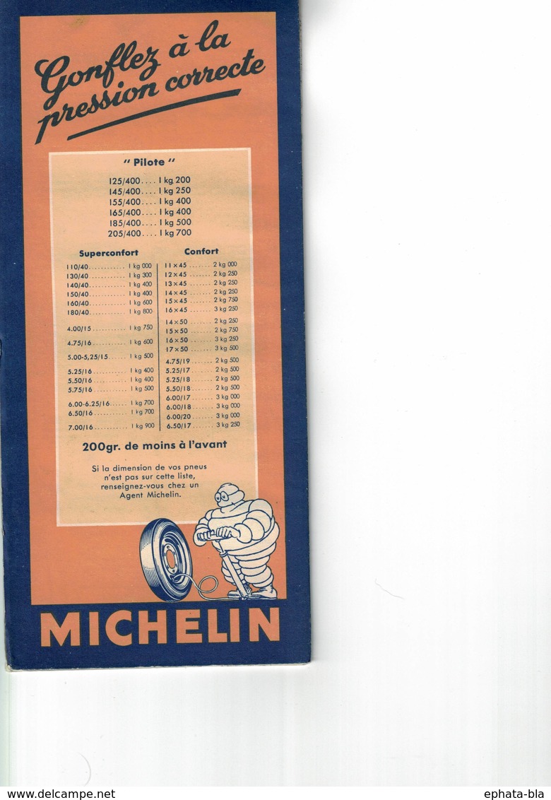 Bourges-Mâcon. Cartes Michelin. 1948. - Strassenkarten