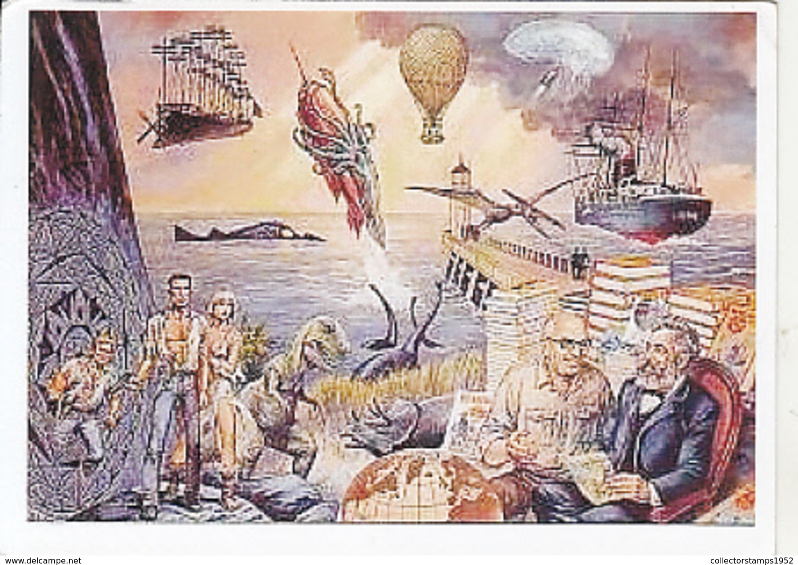 76218- JULES VERNE NOVELS ILLUSTRATIONS, WRITER, FAMOUS PEOPLE - Ecrivains