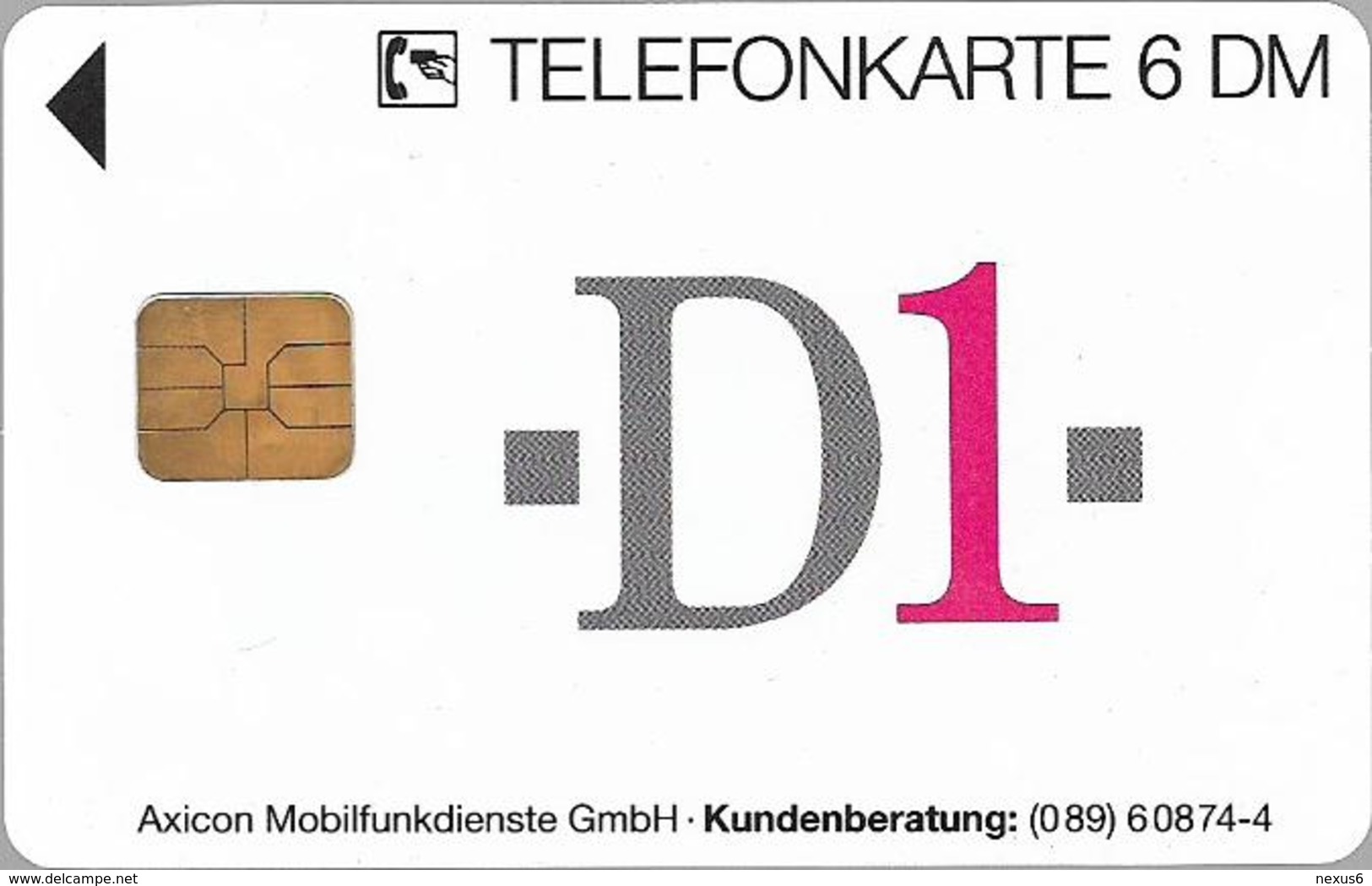 Germany - D1 Axicon Mobilfunkdienste GmbH 1 – Opel Calibra - O 0311A - 09.93, 6DM, 6.000ex, Used - O-Series : Customers Sets