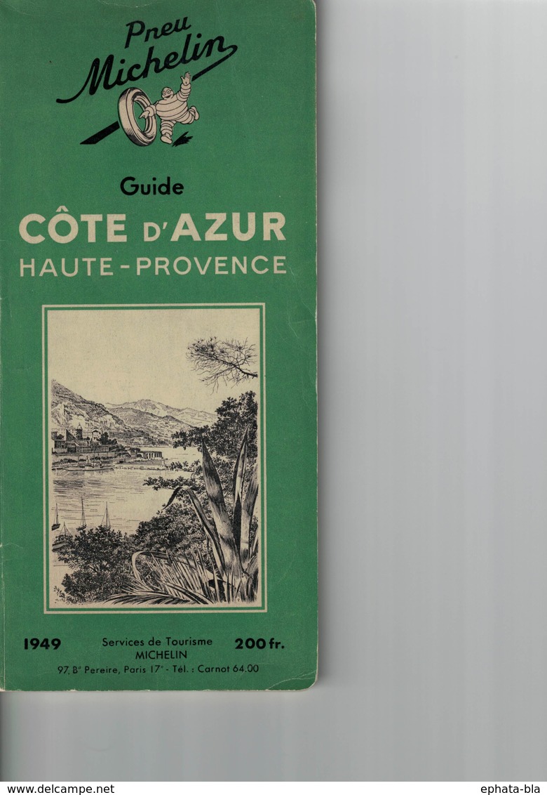 Côte-d'Azur. Guide Michelin. 1949. - Côte D'Azur