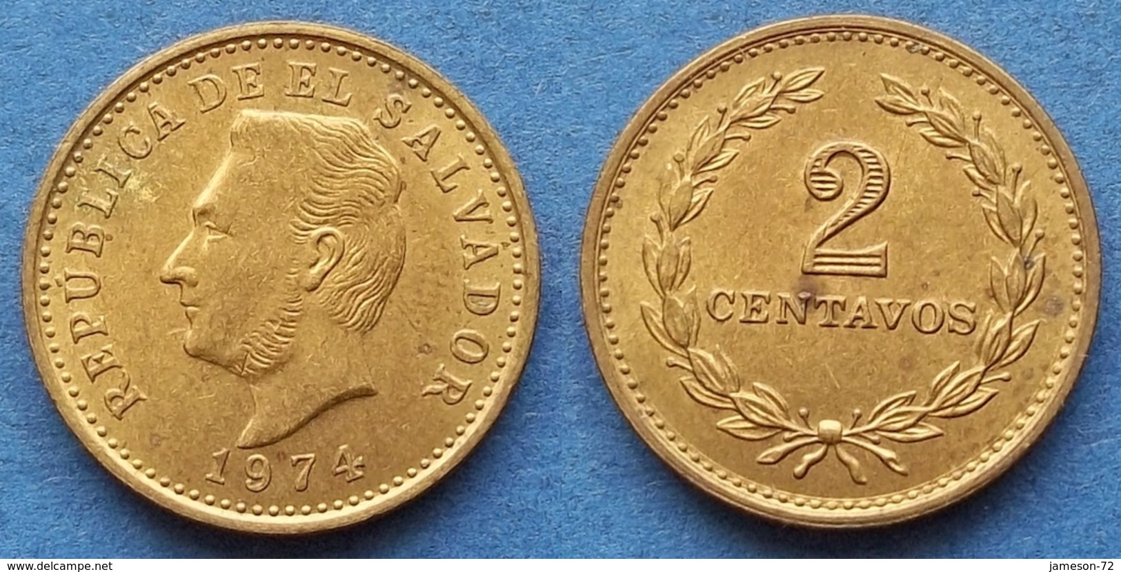 EL SALVADOR - 2 Centavos 1974 KM# 147 Reform Coinage - Edelweiss Coins - El Salvador