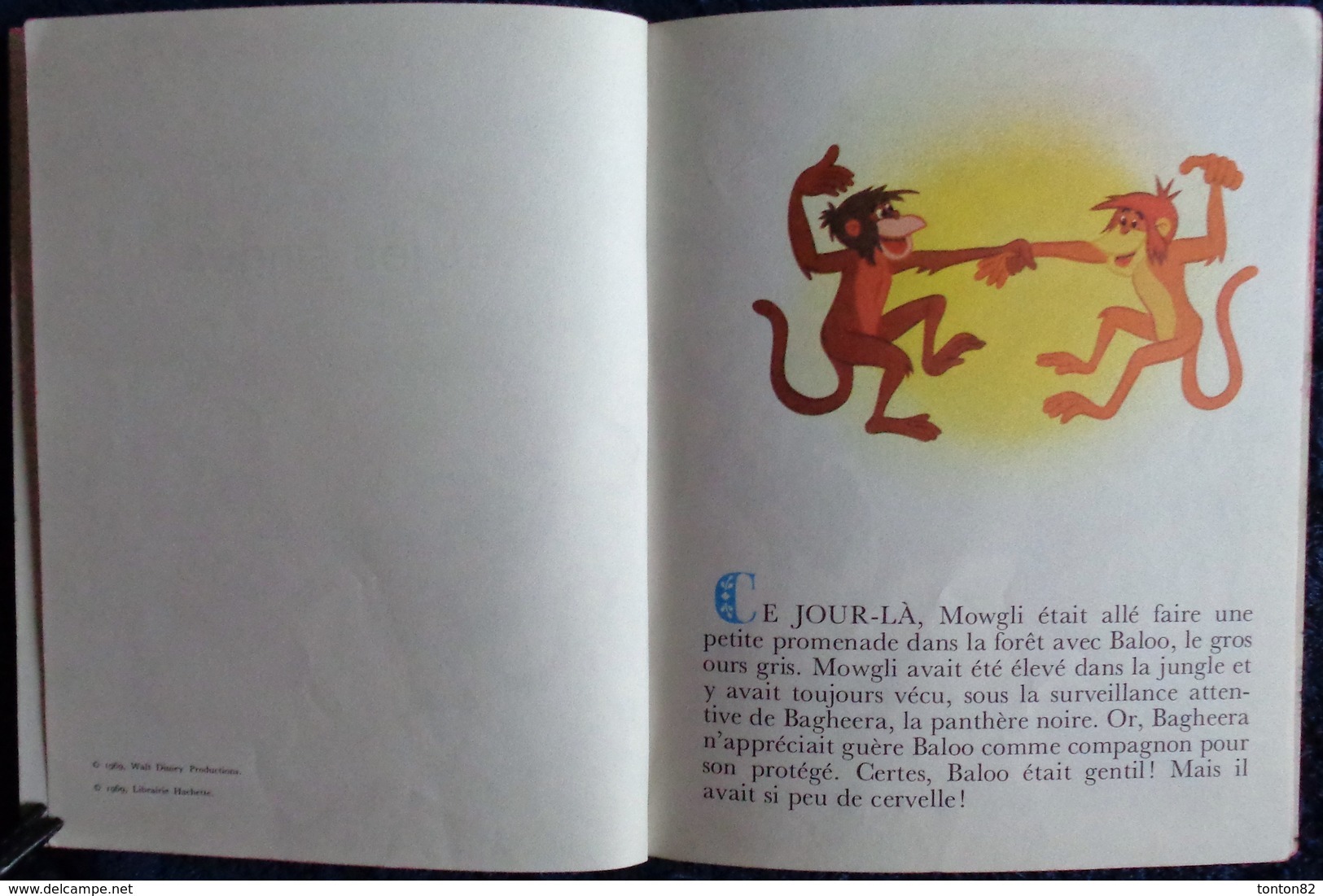 Walt Disney - MOWGLI Et Les Singes - Les Albums Roses - Hachette - ( 1969 ) . - Other & Unclassified