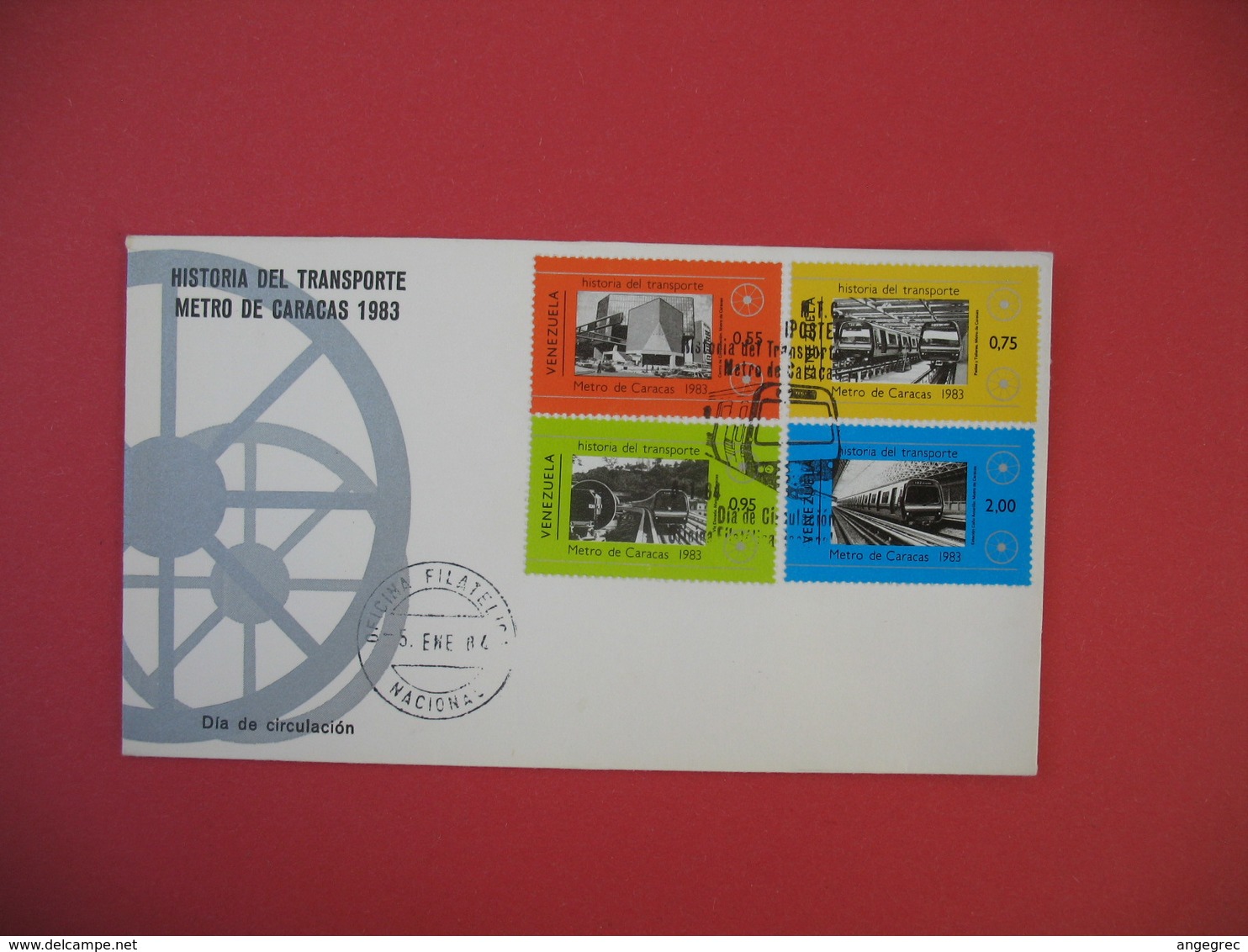 FDC 1984  Venezuela - Historia Del Transporte Métro De Caracas 1983 - Venezuela