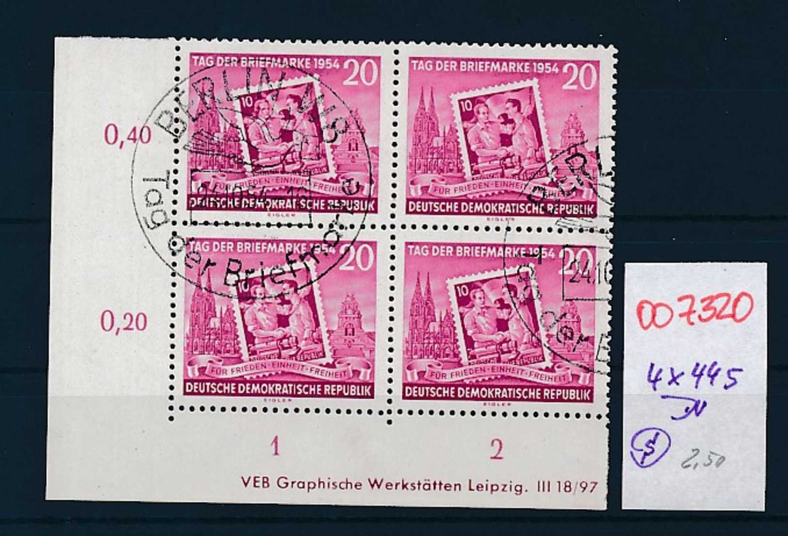 DDR  4x 445  DV      (oo7320  ) Siehe Scan - Used Stamps