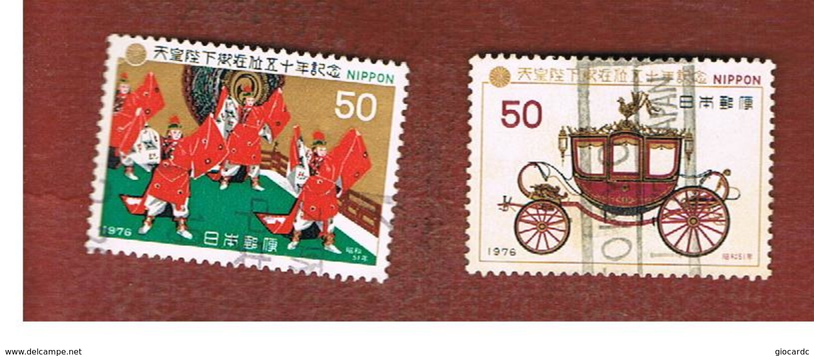 GIAPPONE  (JAPAN) - SG 1438.1439 -   1976  GOLDEN JUBILEE OF EMPEROR ACCESSION (COMPLET SET OF 2)  - USED° - Usati
