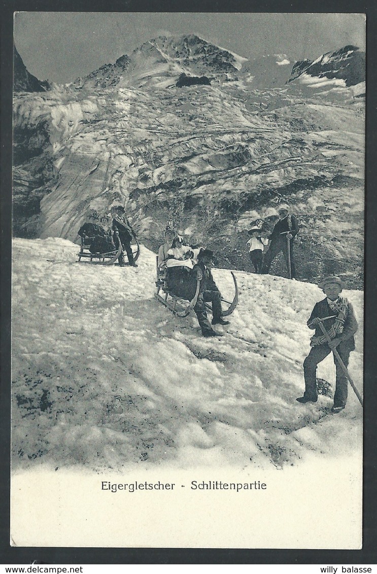 +++ CPA - Suisse - Schweiz - EIGERGLETSCHER - Schlittenpartie   // - Sonstige & Ohne Zuordnung