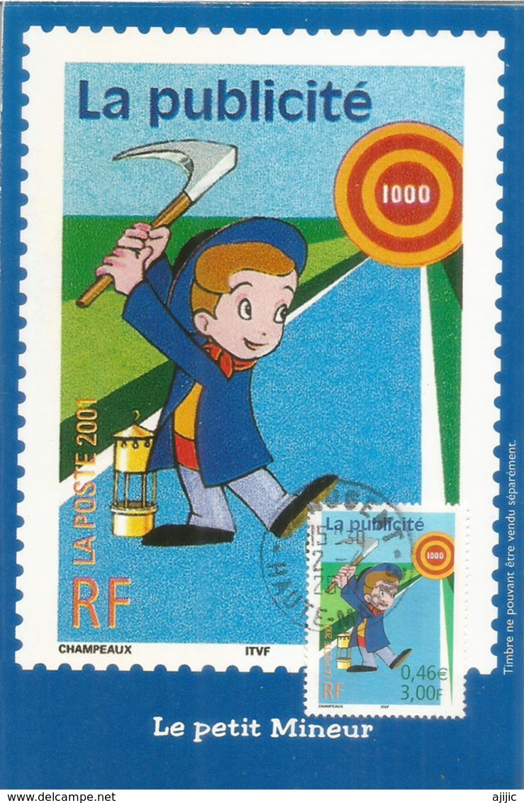 FRANCE, Histoire Du Petit Mineur De Médiavision, Carte-maximum - Cinéma