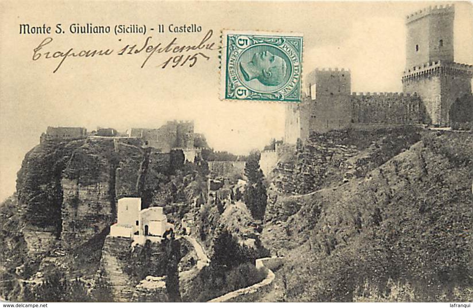 Pays Div- Ref R423- Italie - Italia - Italy - Monte S Giuliano - Sicilia - Il Castello - - Sonstige & Ohne Zuordnung