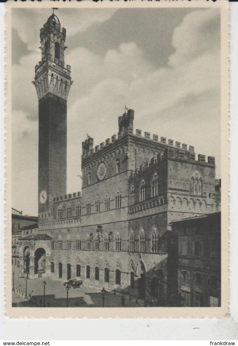 Postcard - Siena - Palazzo Pubblico C1950's  - Unused Very Good - Unclassified