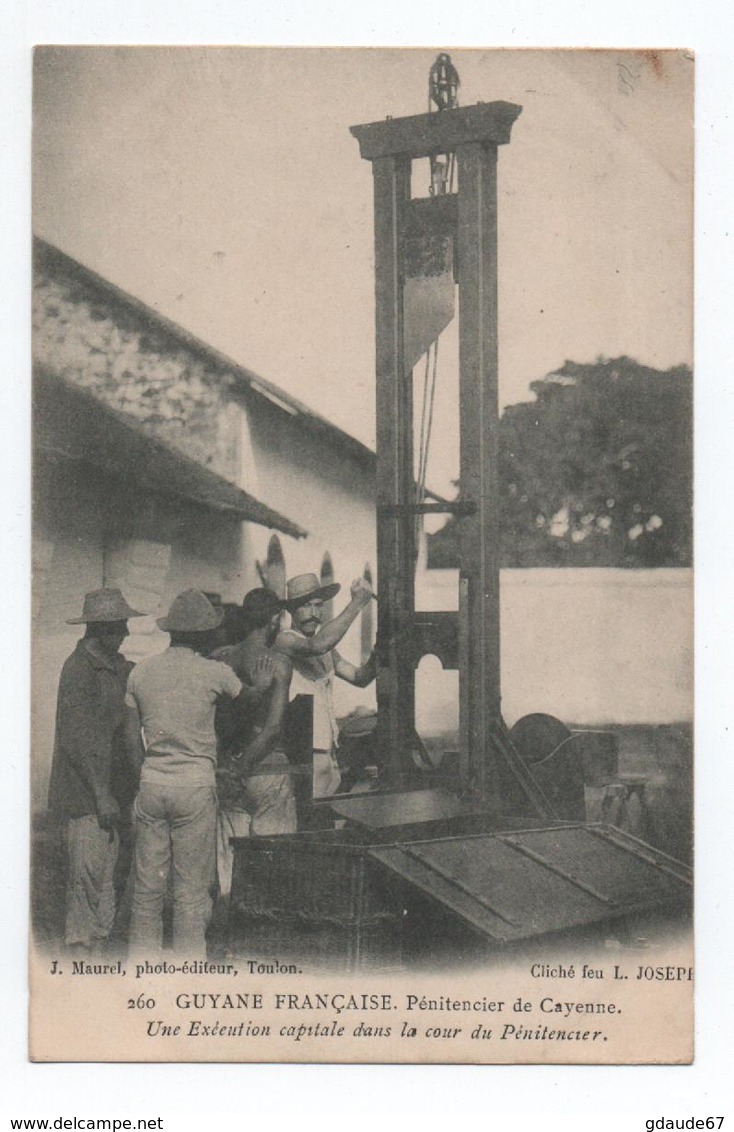 PENITENCIER DE CAYENNE (GUYANE FRANCAISE) - UNE EXECUTION CAPITALE DANS LA COUR DU PENITENCIER - Cayenne