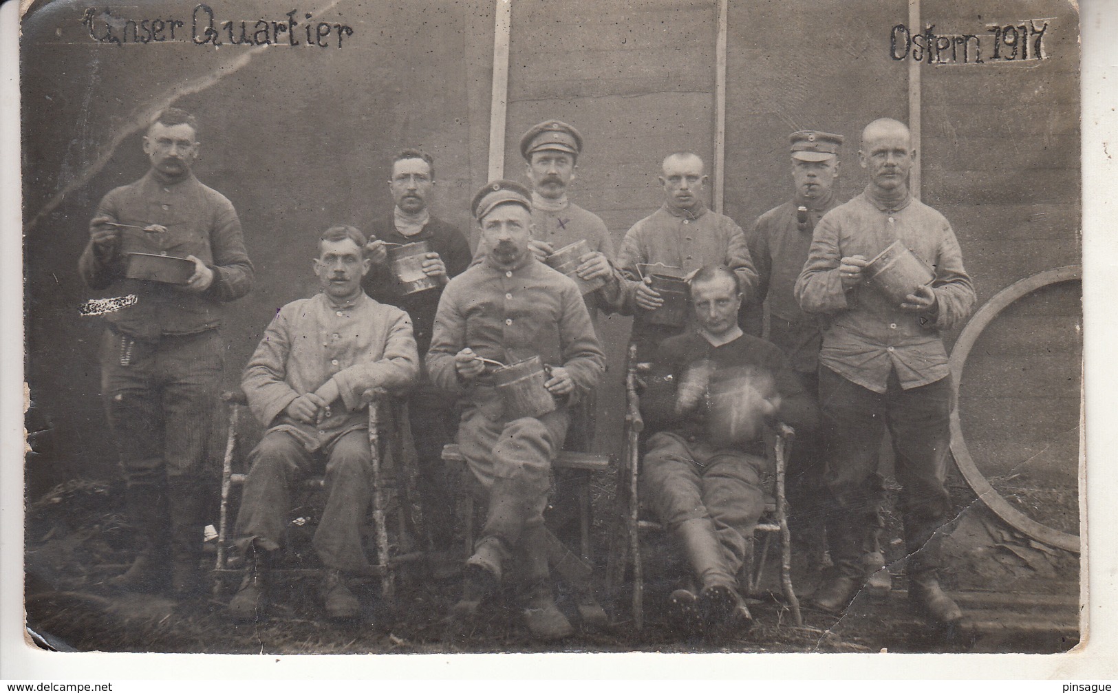 Militaires Prisonniers ? " Unser Quartier Dstprt 1917 " - Guerre 1914-18