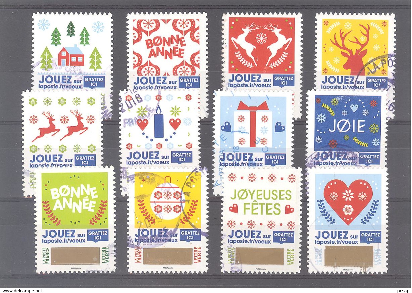 France Autoadhésifs Oblitérés (série Complète : Timbres à Gratter) (cachet Rond) - Oblitérés