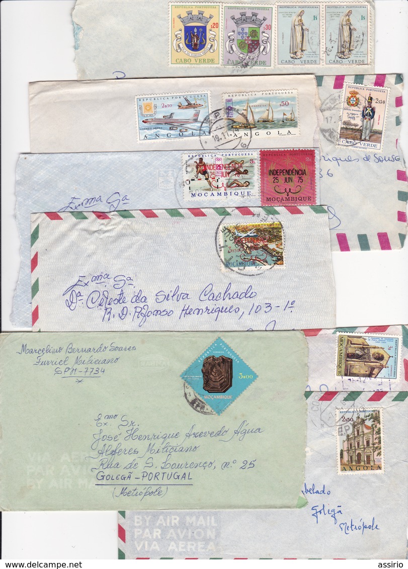 Portugal - Colónias   12 Envelopes  Circulados Com Vários Selos E Carimbos - Autres - Afrique