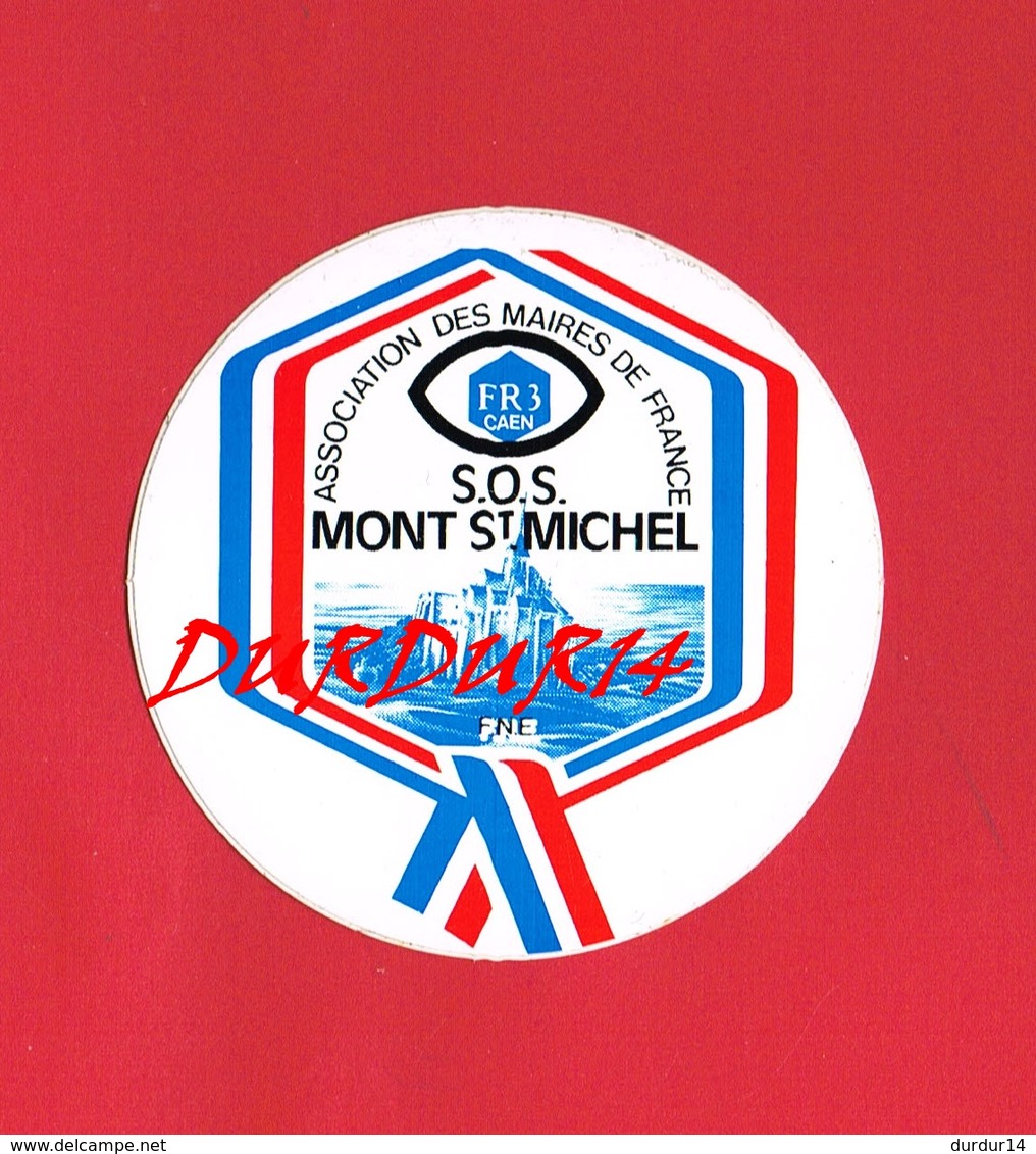 1 Autocollant MAIRES DE FRANCE S.O.S. MONT ST MICHEL - Autocollants