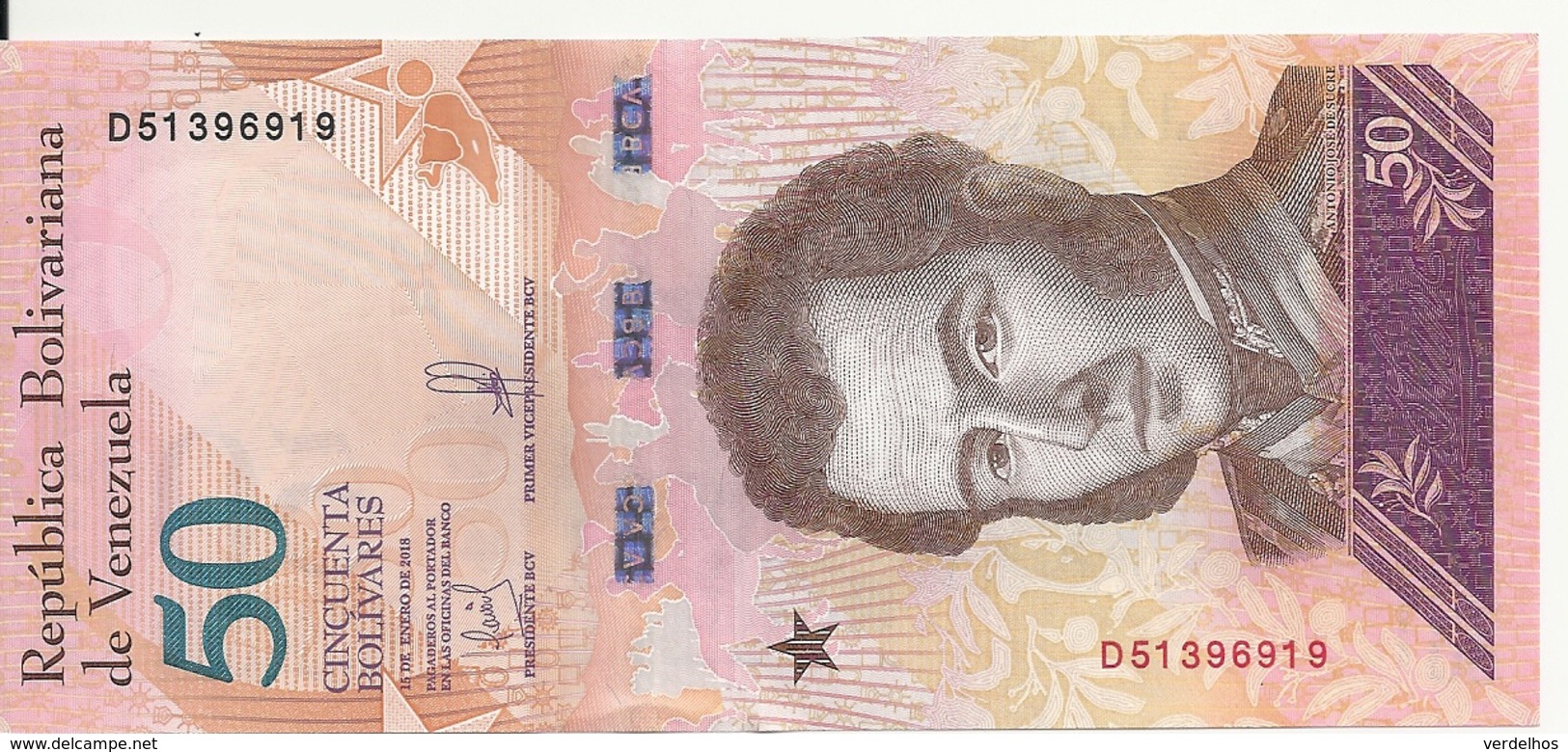 VENEZUELA 50 BOLIVARES 2018 UNC P New - Venezuela