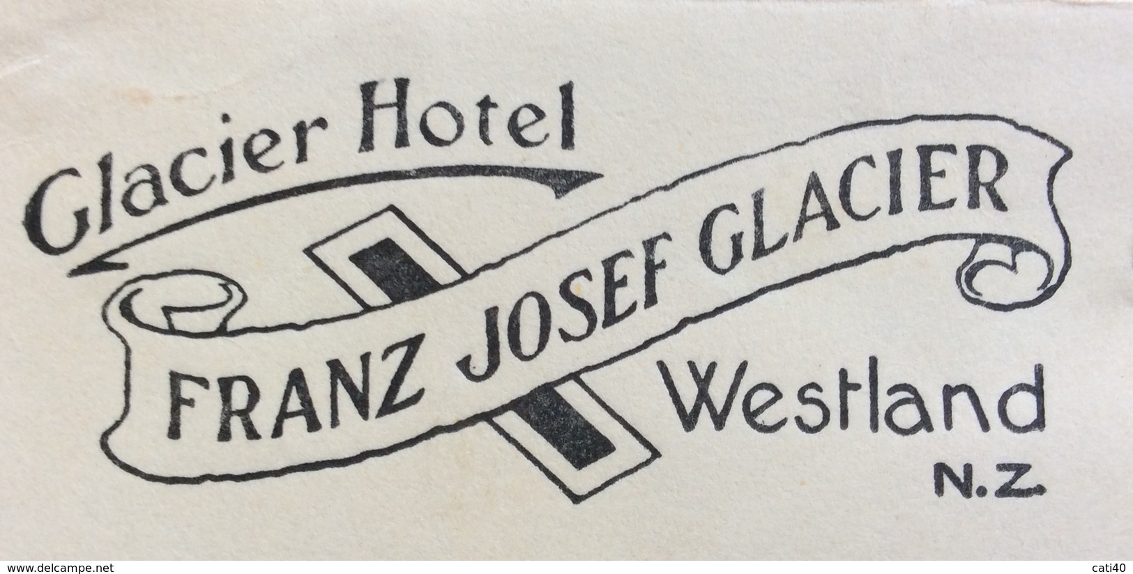 TEMATICA ALBERGHI  GLACIER HOTEL FRANZ JOSEF GLACIER NEW ZEALAND Pair 1,5 D., ENVELOPE TO U.S.A. THE 28/2/37 - Storia Postale
